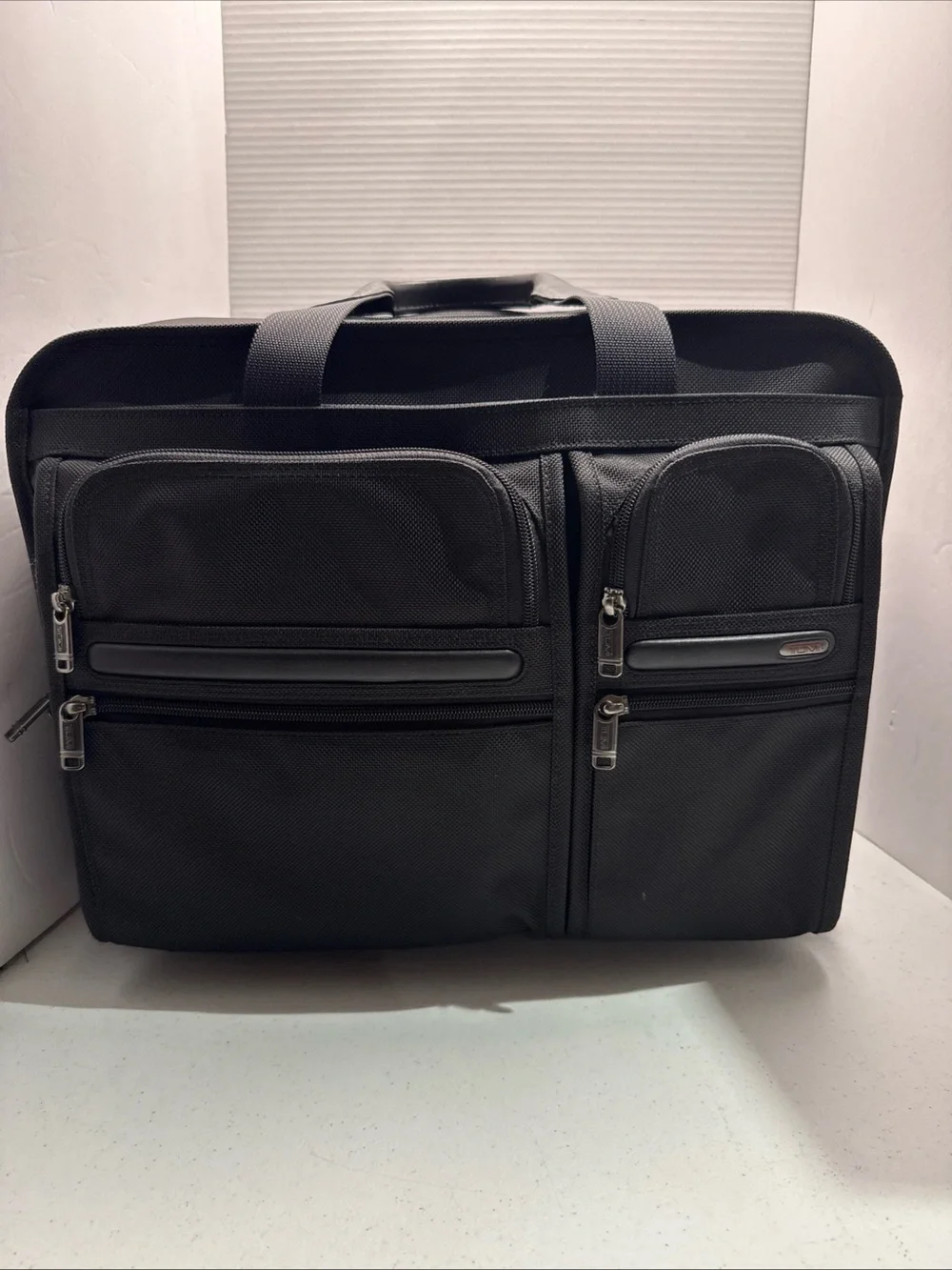 TUMI Alpha Deluxe Wheeled Business Travel Briefcase Carry On Laptop